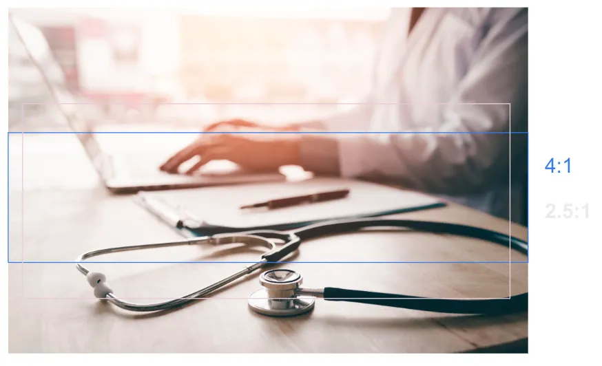 2.5:1 and 4:1 on a 16:9 image